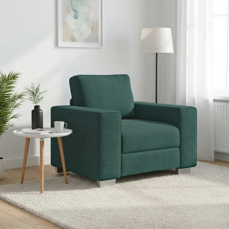 vidaXL Sofa-Sessel Dunkelgrün 100 cm Stoff 4105212 – Bild 1