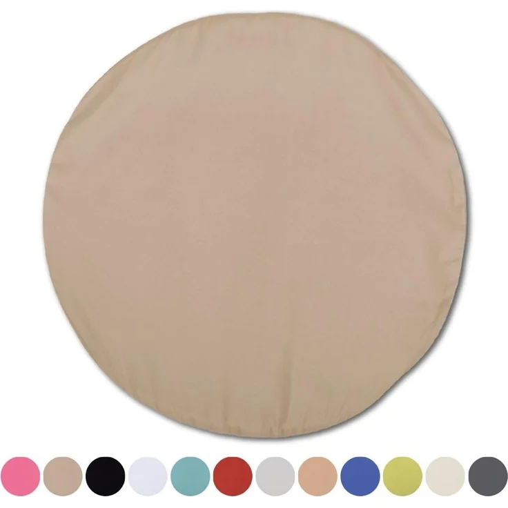 Kissenhülle Dekokissen Kissenbezug Microfaser - viele Größen und Farben Sandgrau Ø 40 cm – Bild 2