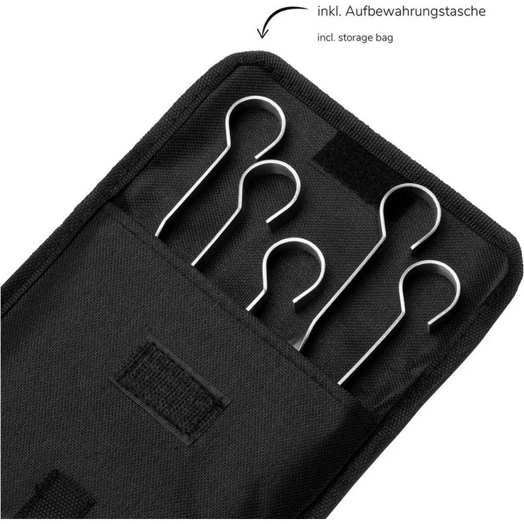 bremermann Grillspieß Grillspieße 10er Set, inkl. Aufbewahrungstasche // Edelstahl, 39 cm (10-St), inkl. 100 % Polyester-Tasche – Bild 2