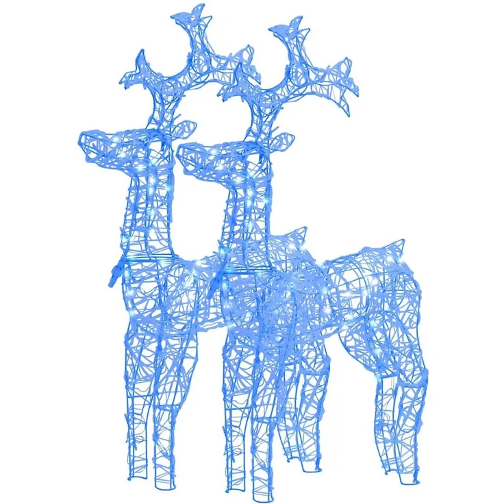 vidaXL Rentiere Weihnachtsdekoration 2 Stk. 60x16x100 cm Acryl 3154366