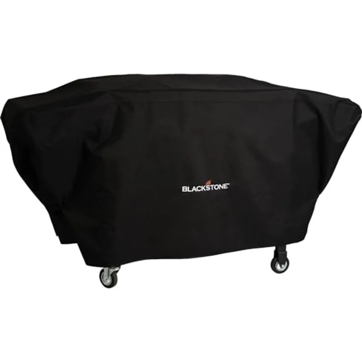 Blackstone 5484 Grillabdeckung, passend für Kochstation mit Haube und Ablagen, wasser- und wetterfest, aus strapazierfähigem 600D-Polyester, Abdeckung für Gasgrill mit flacher Oberseite, Schwarz 91 cm