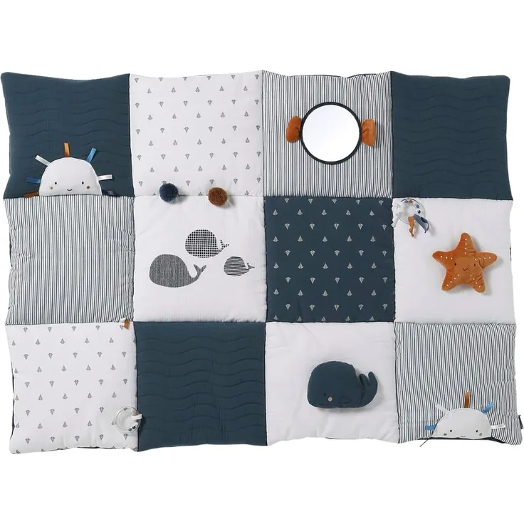 VERTBAUDET Baby Activity-Decke „Das süße Leben“ blau