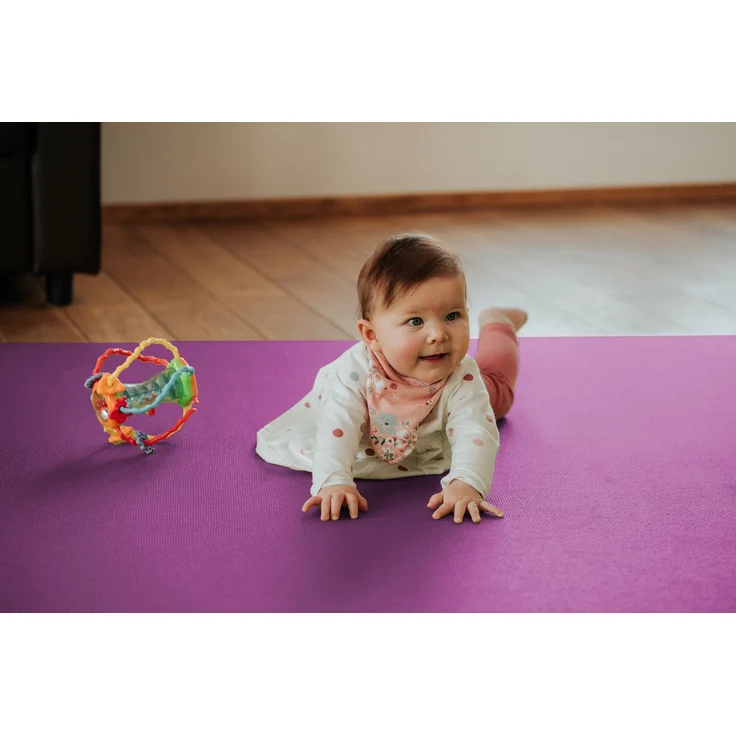 Krabbelmatte Sanosoft 60x120cm Pflaume | Öko-Tex und in Deutschland produziert - beidseitig rutschfeste Krabbelunterlage – Bild 3