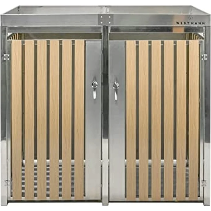 Westmann Mülltonnenbox Planta Edelstahl | 2x240 L – Bild 1