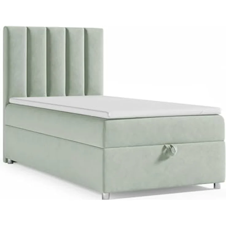 Best for Home Boxspringbett mit Bettkasten Trinity K-10 SINGLE Bonellfederkern inkl. 7 cm Topper (Einzelbett, Polsterbett gepolstertes Kopfteil, Jugendbett, Kinderbett versch. Größen, 70x200 80x200 90x200 100x200 cm), mit oder ohne Topper, Flexible Lie... – Bild 2