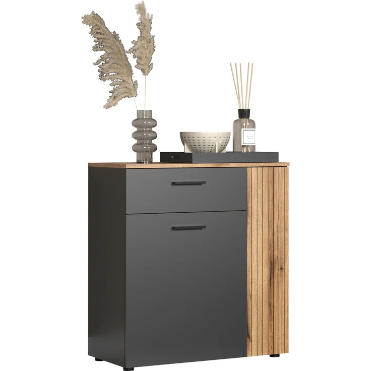 Kommode Esteban in grau und Eiche Evoke 80 cm – Bild 5