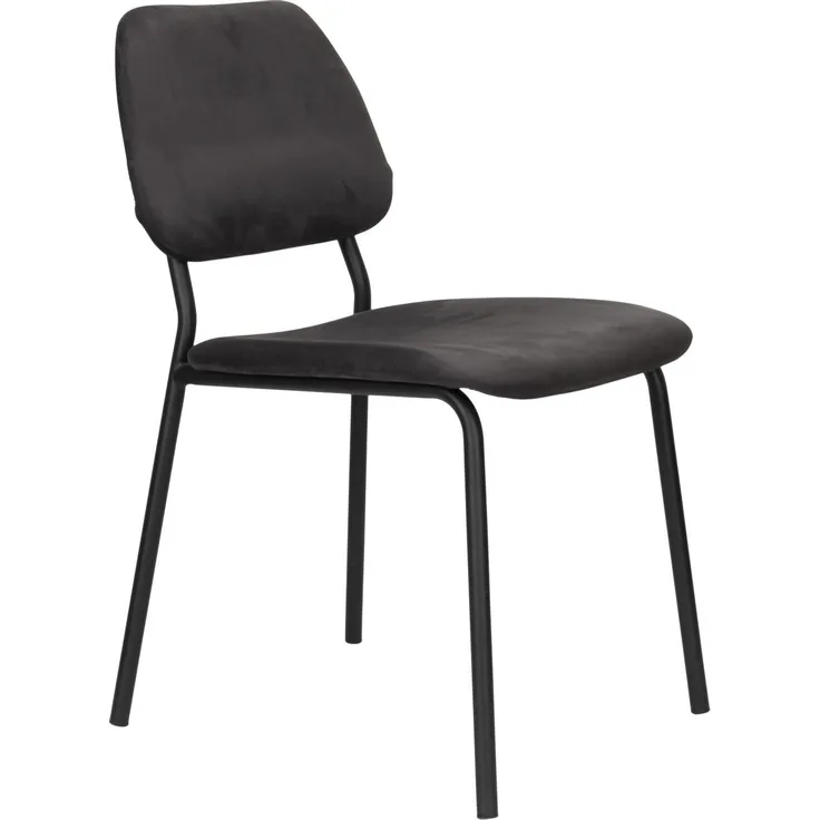 Stuhl Esszimmerstuhl Polsterstuhl DARBY von DutchBone in schwarz