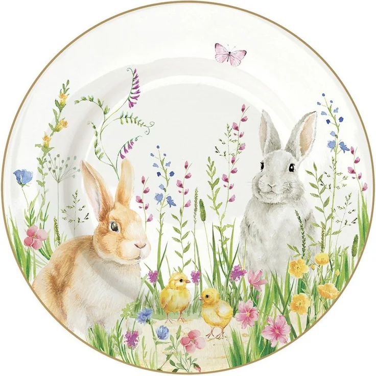 EasyLife Kuchenteller Happy Easter, Höhe: 2cm, Farbe: Mehrfarbig, Motiv: Ostern – Bild 5