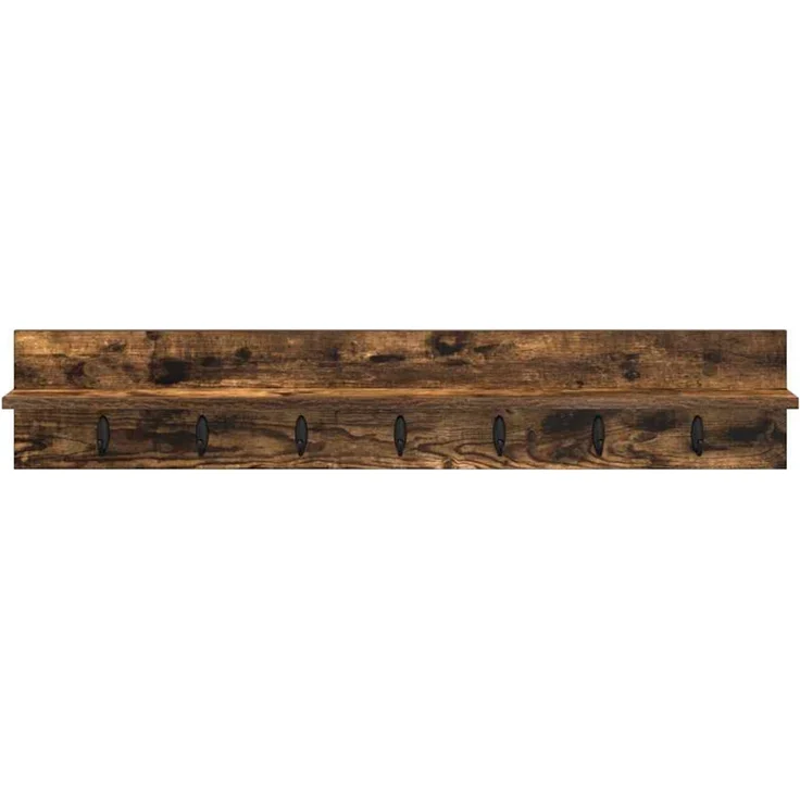 vidaXL Wandmontierter nachttisch Geräucherte Eiche 100 x 10,5 x 18 cm 874407 – Bild 5