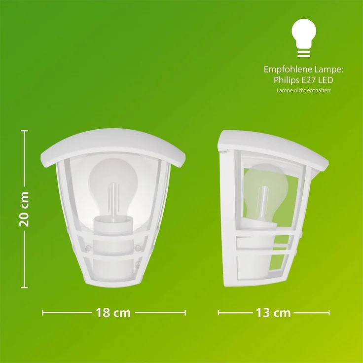 Philips Creek wall lantern white 1x60W 230V – Bild 7