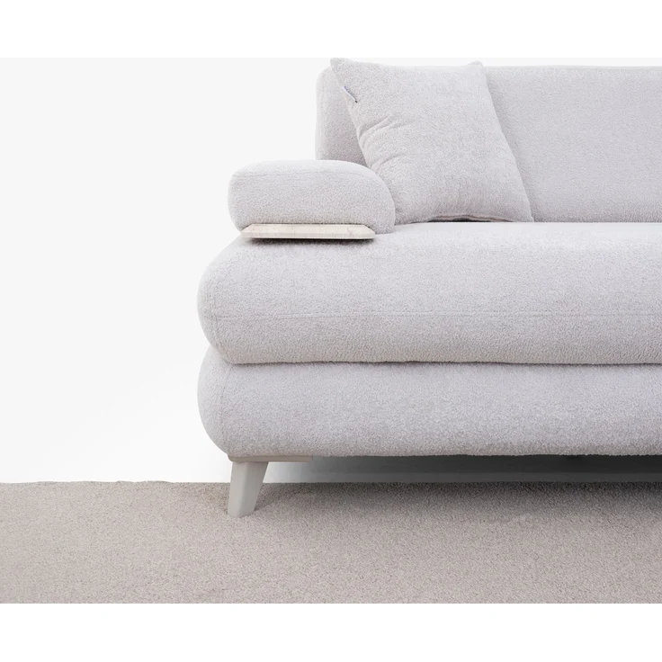 Sitzgruppe/Sofa Set - Wohnzimmergarnitur "Vanda" 3+3+1-Grau/Weiß – Bild 12