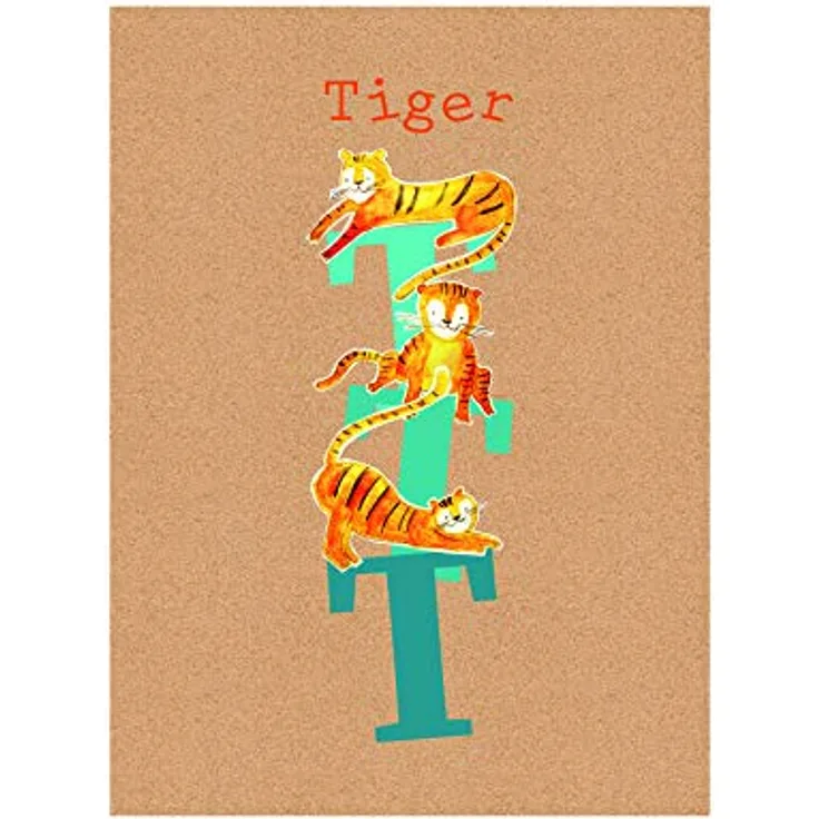 Komar ABC Animal T, Wandbild Poster für Kinderzimmer, 40 x 50 cm, hochwertiger Druck auf fotopremium Papier, ohne Rahmen, Made in Germany