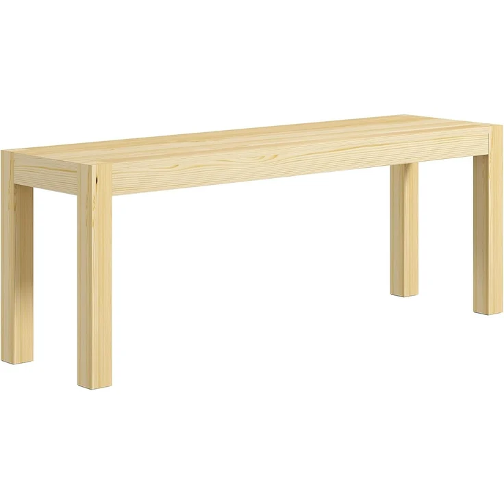 HOMCOM Sitzbank 2-Sitzer Essbank im Landhaus-Stil (Essbank, 1-St, Holzbank), bis 240 kg belastbar, Natur, 120 x 33 x 45 cm
