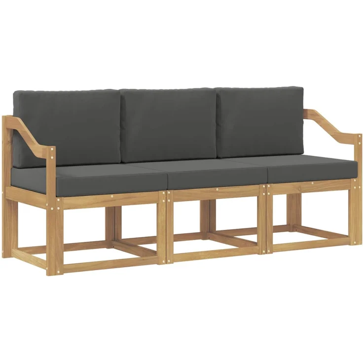 vidaXL Outdoor-Sofagarnitur 3 stk. White and Anthracite 3387191 – Bild 2