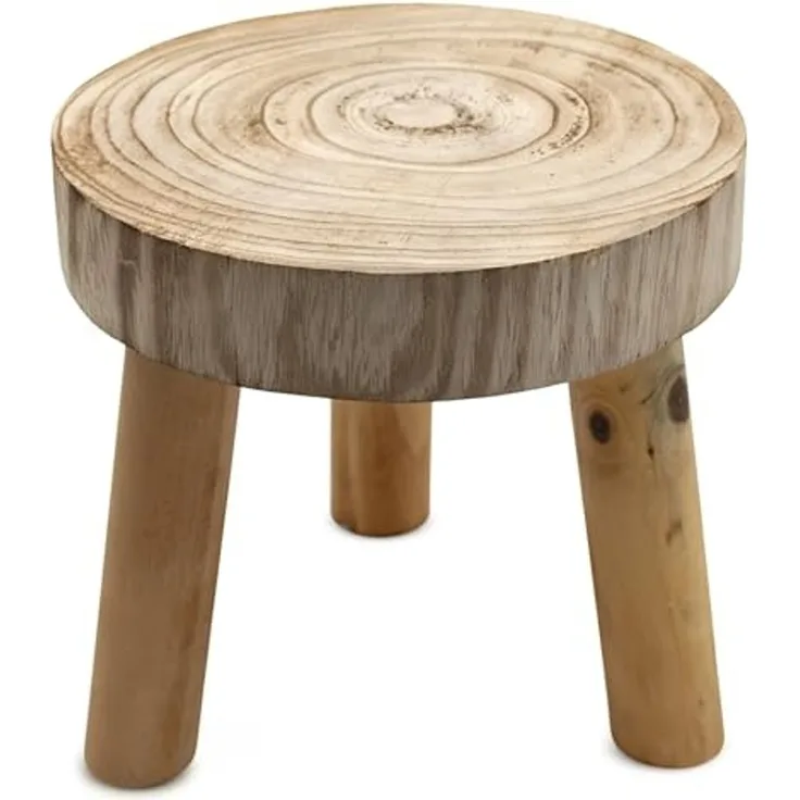 Spetebo Blumenhocker Baumscheibe rund natur - 22 x 20 cm (Anzahl, 1 St, Stück), stabiler Stand auf 3 Beinen