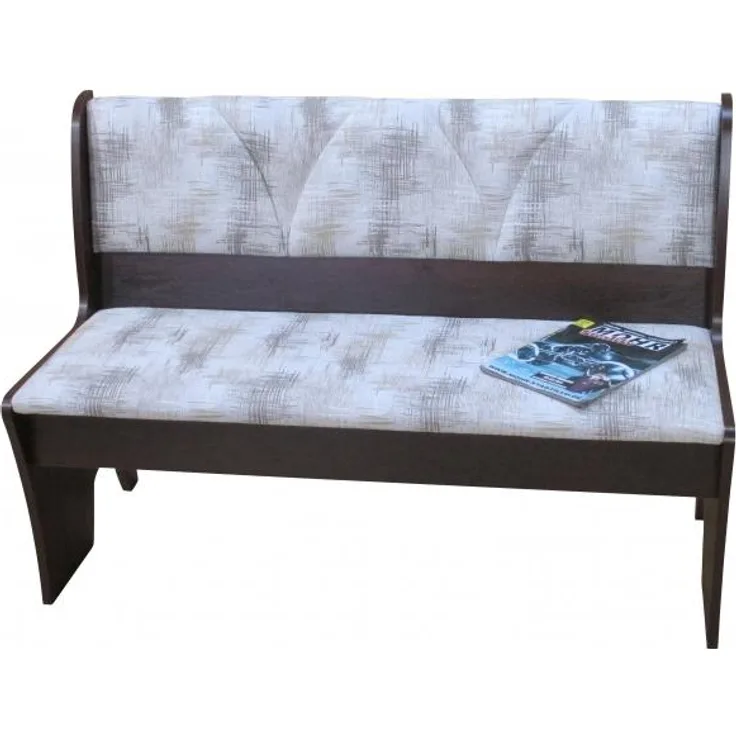 Truhensitzbank "Paula" 120cm breit, nussbaum / creme