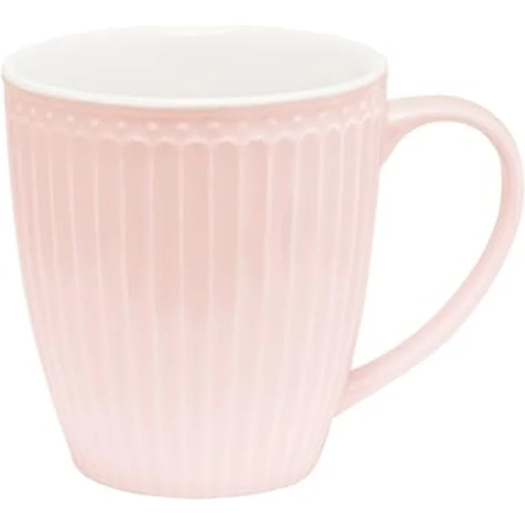 Greengate Becher Alice Becher mit Henkel pale pink 0,4 l, Stoneware – Bild 1