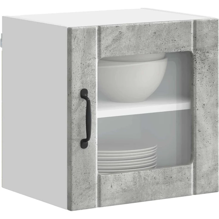 Hängeschrank, Küchenschrank Beton Grau 40 x 31 x 40 cm Holzwerkstoff – Bild 3