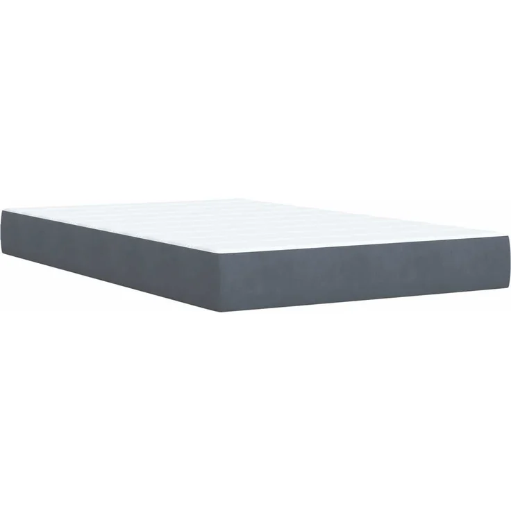 vidaXL Boxspringbett mit Matratze Dunkelgrau 120 x 200 cm Samt 3451656 – Bild 6