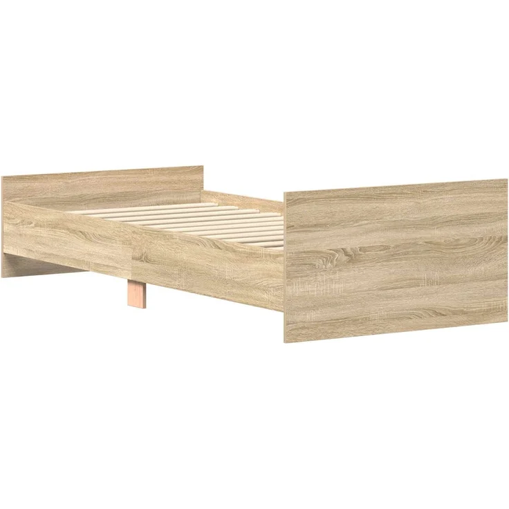 vidaXL Bettgestell mit Kopfteil Sonoma-Eiche 80 x 200 cm Holzwerkstoff 8009028 – Bild 6