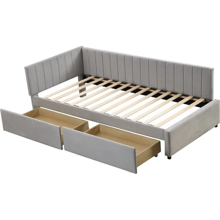 Odikalo Polsterbett Schlafsofa 90*200 Multifunktionsbett mit/ohne 2 Stauraumschubladen