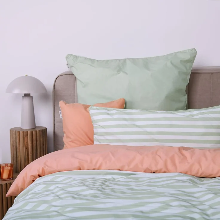 TOM TAILOR HOME Bettwäsche STRIPES WITH A KICK in Gr. 135x200cm oder 155x220cm, Perkal, 2 teilig, new bedroom, farbige Paspel am Kissen – Bild 5