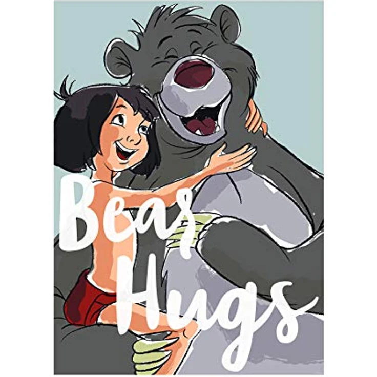Komar Disney Wandbild Bear Hug, Kunstdruck für Kinderzimmer und Babyzimmer, Größe 30x40cm, ohne Rahmen, fotorealistischer Druck, made in Germany – Bild 1