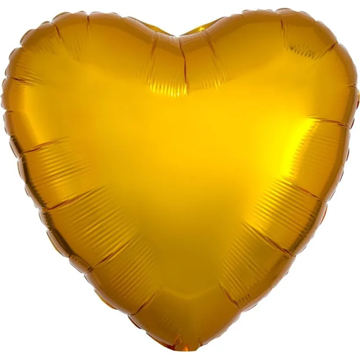Folienballon Metallic Gold Herz 43 cm