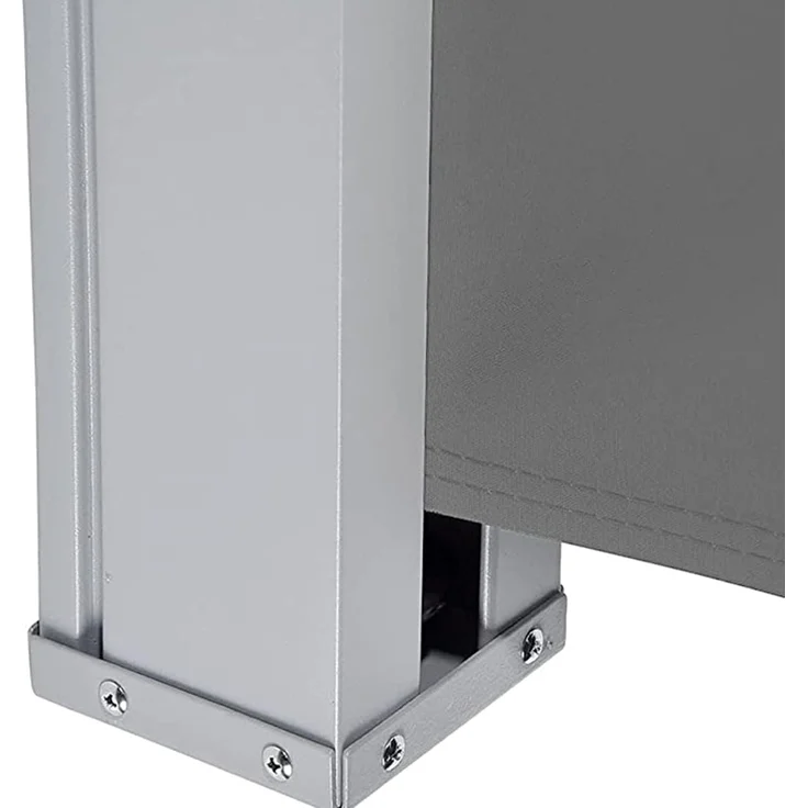 SVITA Doppelseitenmarkise ausziehbar freistehend Sichtschutz 600x160 cm Hellgrau – Bild 8