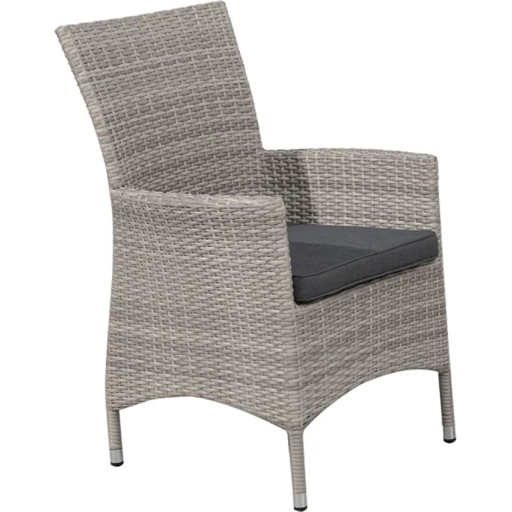 Primaster Diningsessel Nardo XL Polyrattan inkl Sitzkissen Alu Gartenstuhl