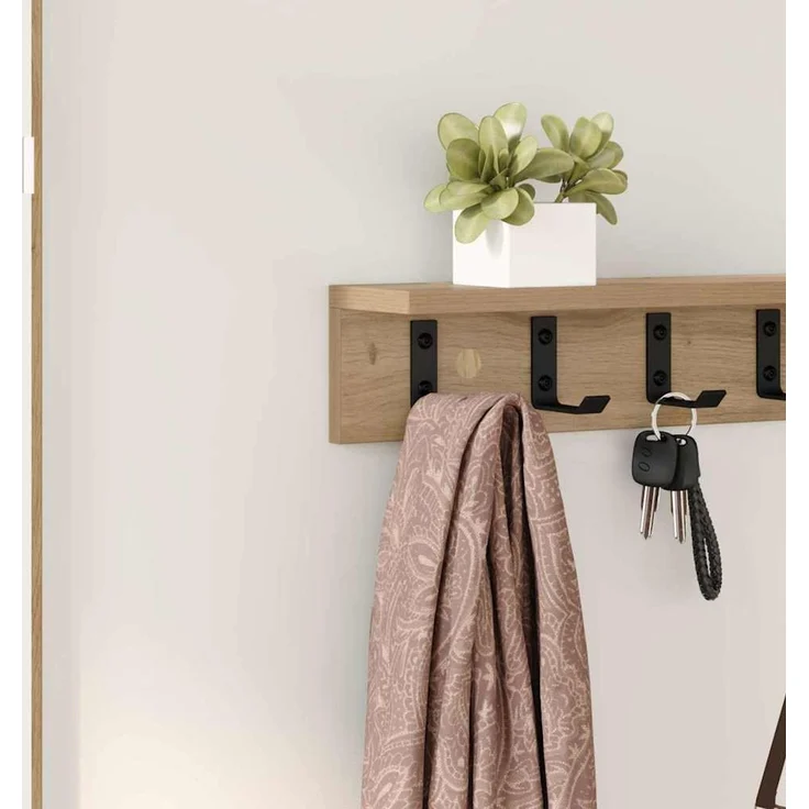 Wandmontierter nachttisch, Wandregal Artisan-Eiche 80 x 10,5 x 10,5 cm – Bild 4