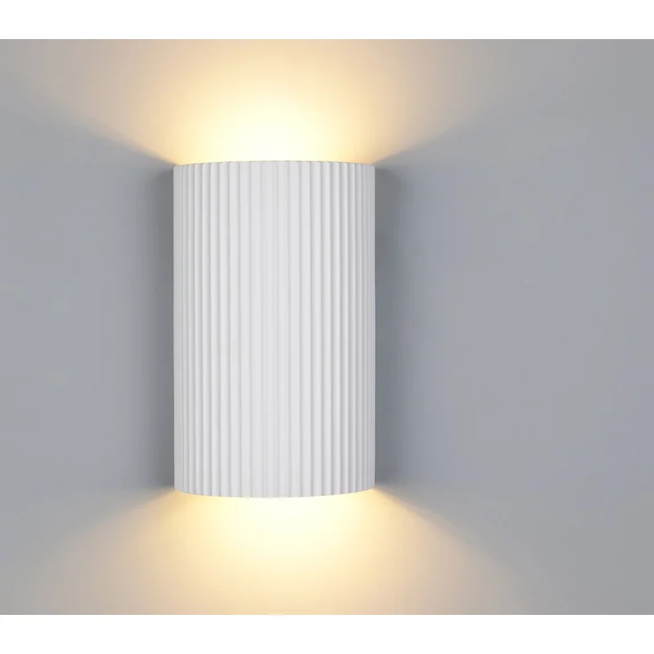 Wandleuchte RAPOSA halbrund aus Gips mit Up and Down Lichteffekt, Höhe 22cm – Bild 8