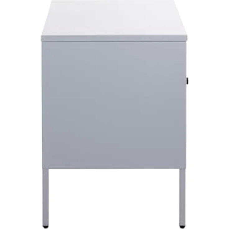 XXXL Nachtschrank, Grau, Metall, 1 Schublade, 45x50x35 cm, Typenauswahl für Schlafzimmer – Bild 4