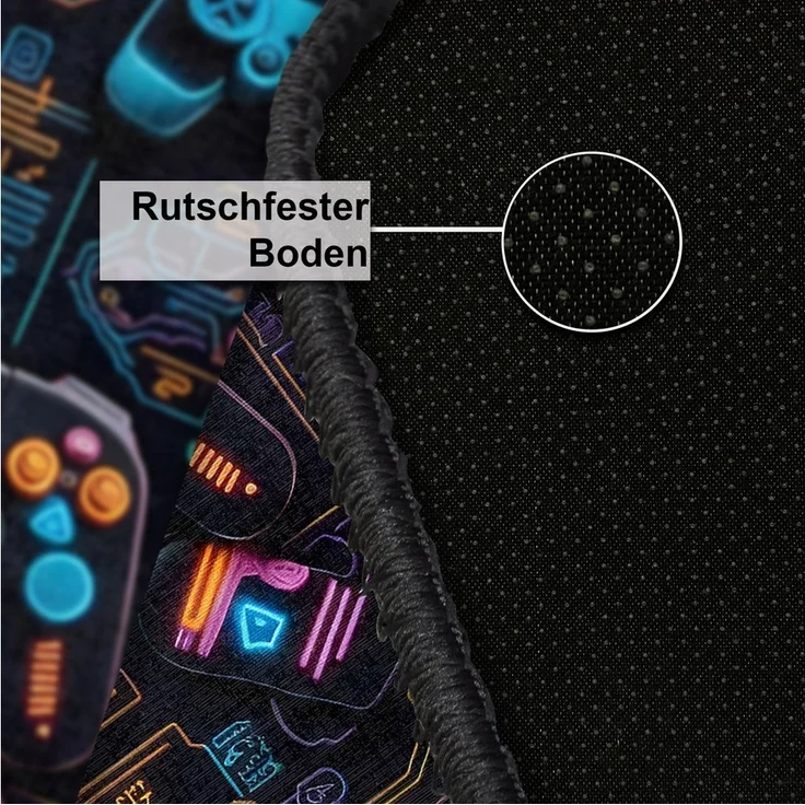 Bamyum Teppich Gameking Teppich mit Chenille Druck, Waschbarer Antibakteriell Teppich, Einzelstück – Bild 2