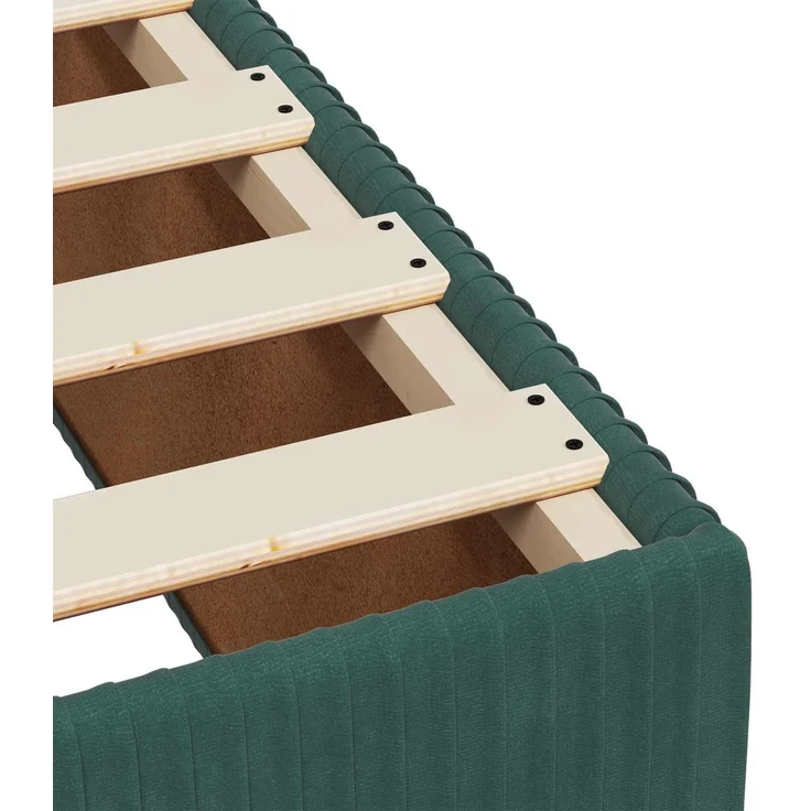 vidaXL Boxspringbett mit Matratze Dunkelgrün 160 x 200 cm Samt 3451706 – Bild 10
