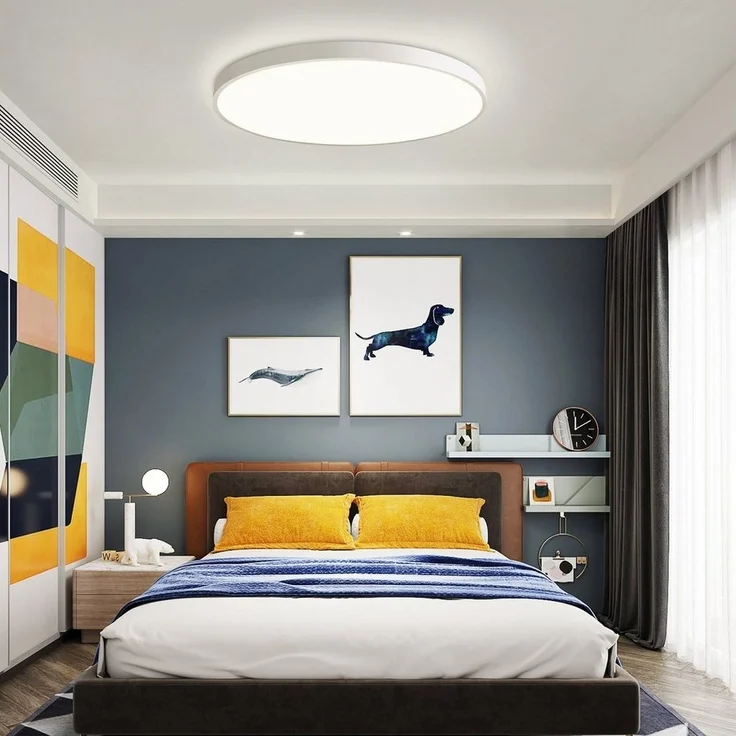 JDONG LED Deckenleuchte Flach Rund Weiß Deckenlampe 24W/36W/54W, Durchmesser 30CM/40CM/50CM, LED fest integriert, 3000K Warmweiß, für Schlafzimmer Küche Keller Balkon Büro Wohnzimmer – Bild 3