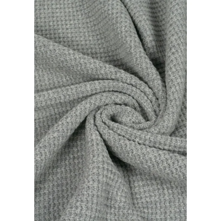 Wolldecke Merino Emma 130x170 Farbe: Grau – Bild 3