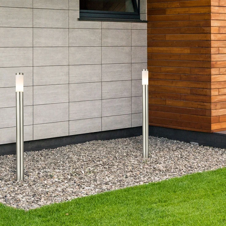 2er Set LED Edelstahl Stehleuchten für den den Garten BOSTON – Bild 9