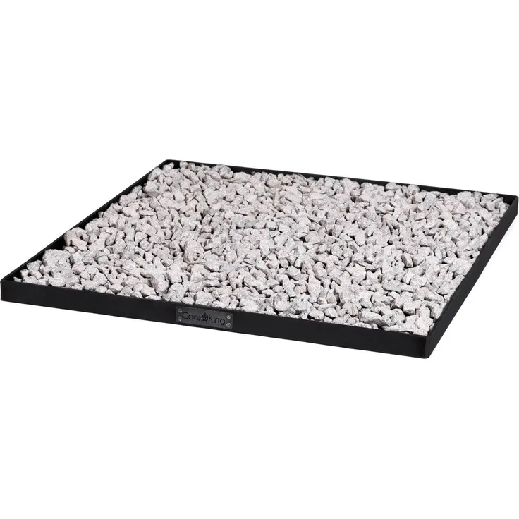 Cook King Stahl Quadratische Feuerschalenbasis für Dekosteine 100 x 100 cm (ohne Dekosteine) Schwarz