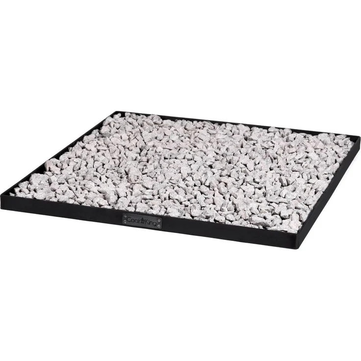 Cook King Stahl Quadratische Feuerschalenbasis für Dekosteine 100 x 100 cm (ohne Dekosteine) Schwarz – Bild 1