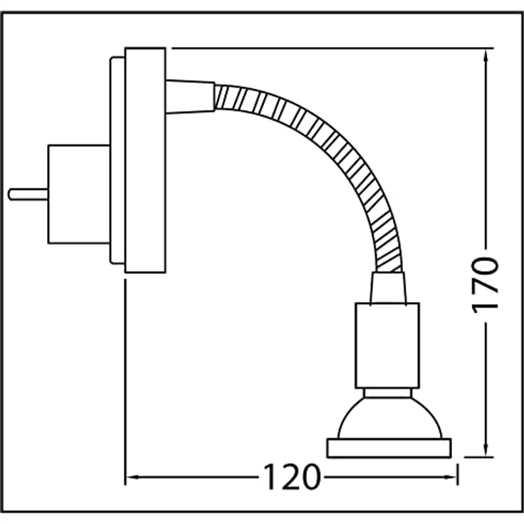 TRANGO LED Nachtlicht, 11-055 LED Steckerleuchte im Anthrazit-Schwarz mit Deko-Chrom Ring, Steckerlicht, Nachtlicht inkl. je 1x GU10 3000K warmweiß LED Leuchtmittel & ON/OFF Schalter, Leselampe, Wandlampe, Küchenlampe – Bild 3