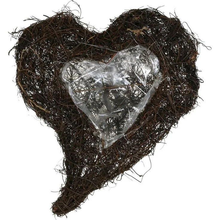 Florists Products Pflanzschale Rebenherz Pflanzschale Natur für Trauerfloristik 30x25 cm – Bild 1