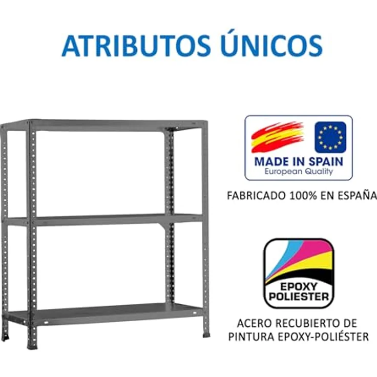 Simonrack Schwerlastregal, Lagerregal, 100 x 100 x 40 Metallregal, Kellerregal, Biegestelle 75 kg, 3 Fachböden, Grau - Advantage – Bild 8
