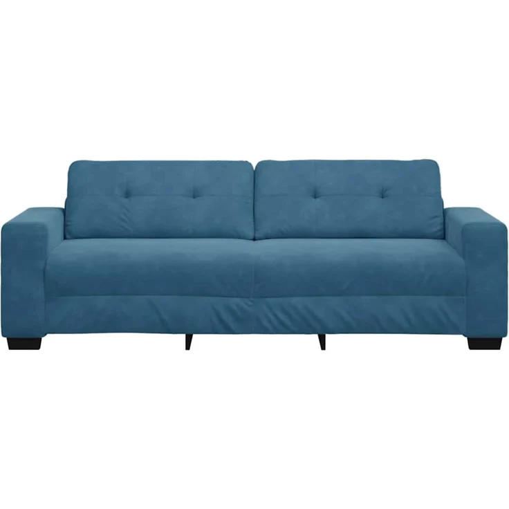 vidaXL 3-Sitzer-Sofa Blau 220 cm Samt 4105143 – Bild 3