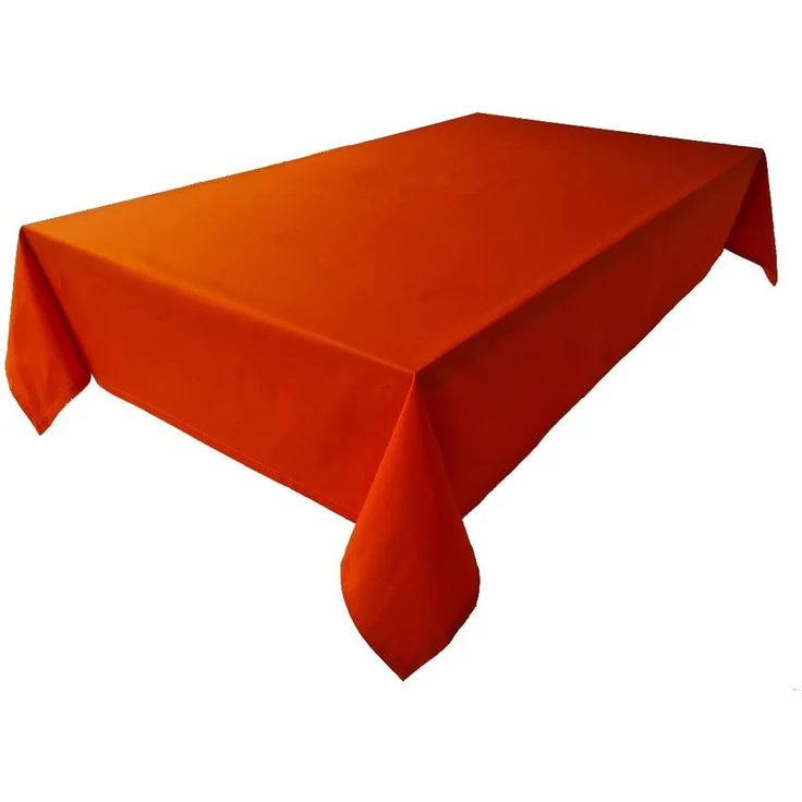 Hochwertige Tischdecke Tischwäsche aus 100% Baumwolle Kollektion Konzept, Farbe & Größe wählbar (Tischdecke - Rund Ø 150cm, Orange)