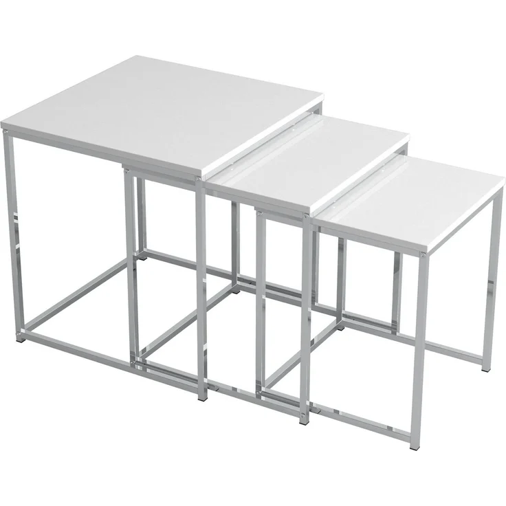 VCM Beistelltisch & Couchtisch Glisal 918386 Weiß H. 40 x B. 40 x T. 42 cm – Bild 3
