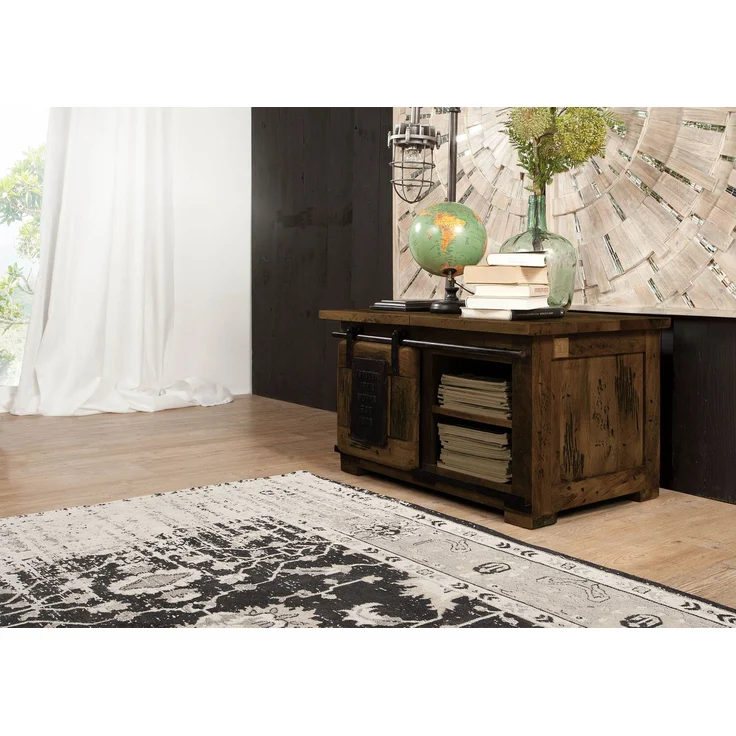 Truhe Mango 76x51x46 braun lackiert RAILWAY #434 – Bild 9