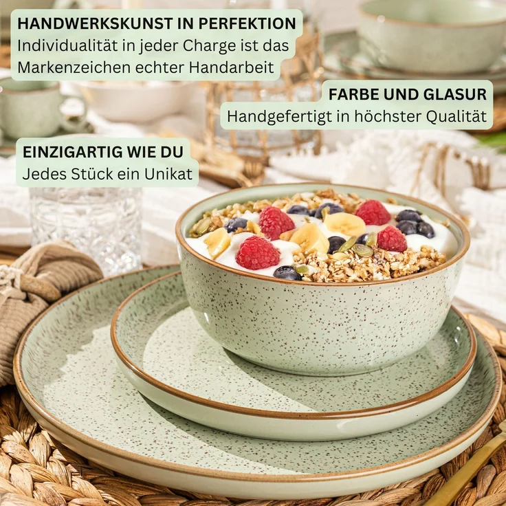 SÄNGER Schalen Set Rio Minze - 6 teilig aus Steingut – Bild 5