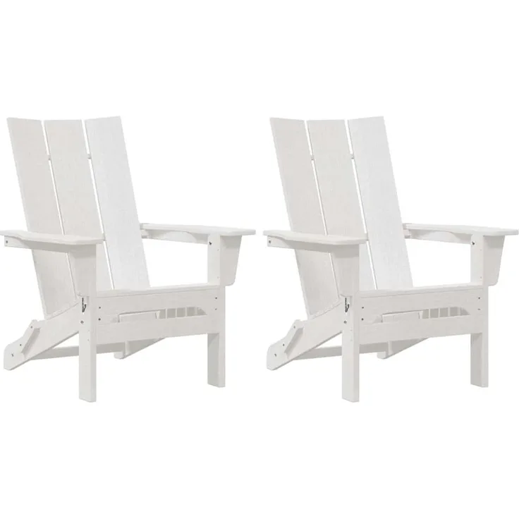 vidaXL Gartenstuhl 2 pcs Weiß 80,5 x 74,5 x 92 cm Polyethylen 3335818