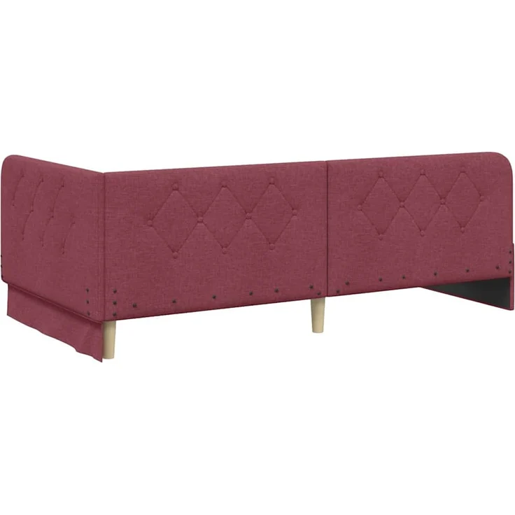 vidaXL Eckbettgestell Weinrot 100 x 200 cm Stoff 3394056 – Bild 8